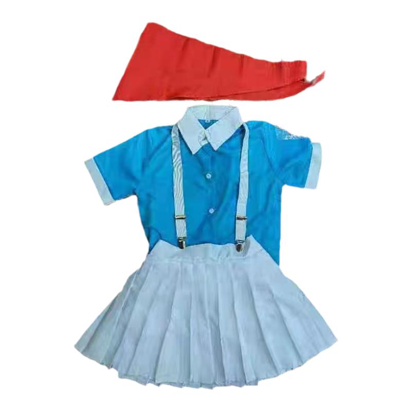 儿童演出服第十一届我们和朝阳一样绚烂表演服女童红领巾舞蹈服装