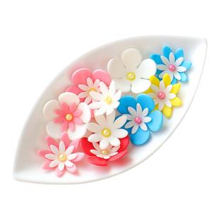 翻糖小花蛋糕装饰点缀摆件巧克力花朵烘焙纸杯甜品西点插件可食用