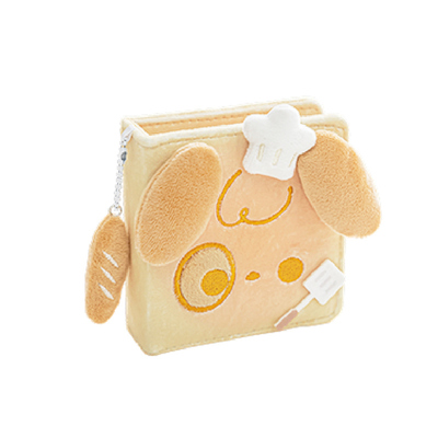 RosyPosy柔设烘焙毛绒活页本毛茸茸可爱手帐本创意全彩内页笔记本本子记事本高颜值日记本便携随身本面包挂饰