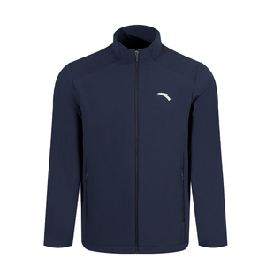 安踏男款外套2026春季新款宽松大码男士立领休闲夹克开衫运动风衣