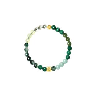 SCHAWLOW肖洛-八风系列木 孔雀石和田碧玉高级感手链手串男女同款