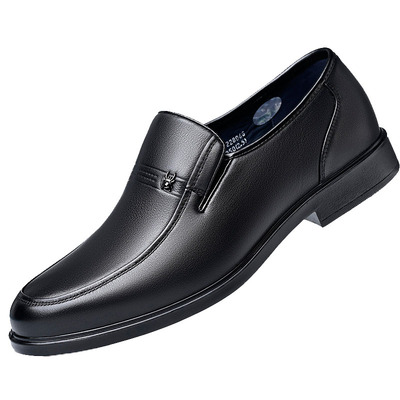 蜘蛛王皮鞋男春秋季新款真皮休闲鞋商务正装中老年透气软底爸爸鞋