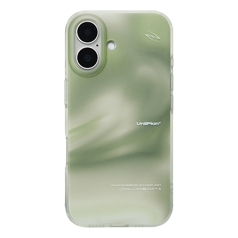 Unliplan原创设计渐变绿色情侣款双层imd手机壳适用苹果17/16iphone15promax新款韩系ins高级感