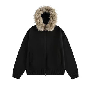 胖mm特大码黑色加厚保暖棉服外套女冬季宽松显瘦座山雕大毛领棉衣