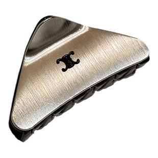 炸街超模◆2025三角抓夹高级感丸子头金属发夹气质鲨鱼夹发饰头饰