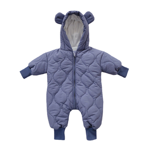 新生婴儿连体衣冬季加厚外出服宝宝衣服棉服保暖加绒婴幼儿秋冬装