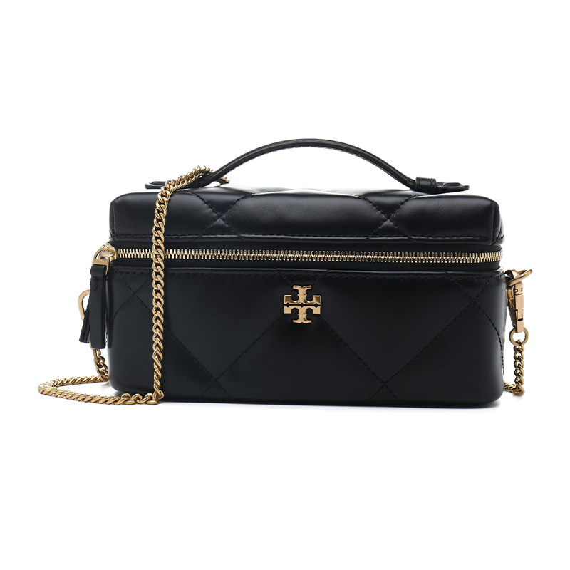 【自营】Tory Burch/汤丽柏琦Kira牛皮革女士手提化妆包链条包