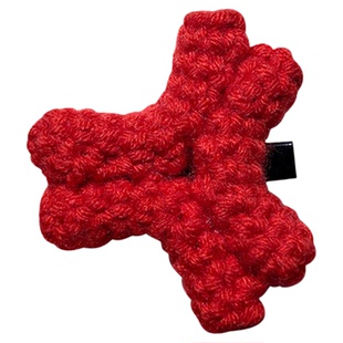 搞怪红色生气毛线发夹女秋冬愤怒鸭嘴发卡可爱表情包刘海夹子头饰