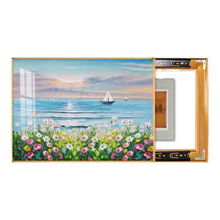 北欧小清新风景电表箱装饰画免打孔高级感轻奢电闸配电箱遮挡挂画