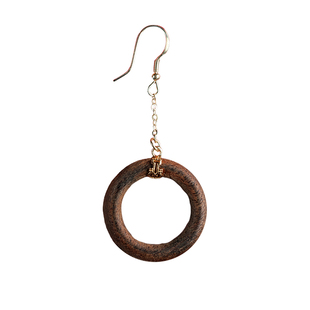 柬埔寨菩萨棋沉香耳环老料沉香木耳饰古风汉服耳坠木质饰品礼物女