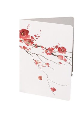 古风贺卡祝福卡带信封加厚加硬生日卡鲜花插卡教师节情人节卡片
