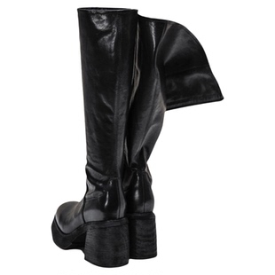 【benefanfan】“知”系列恨天高增高长靴水洗里外全皮拉链高跟靴