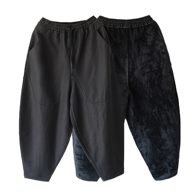 慕刻九分哈伦裤中式复古休闲裤