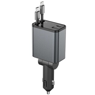 一拖二车载充电器转换插头点烟器取电扩展口PD快充汽车手机USB