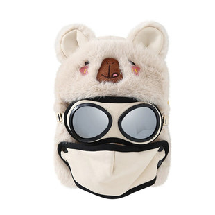 卡皮巴拉儿童雷锋棉帽子冬季中大男孩宝护耳东北防寒防风装备冬天