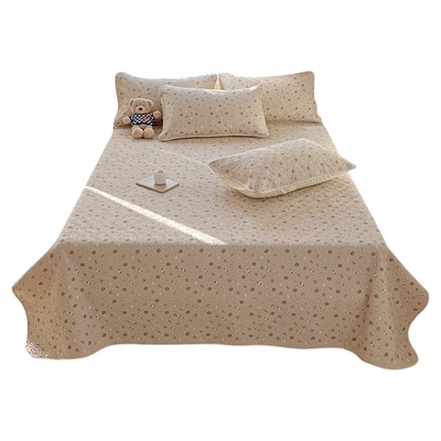 秋冬全棉床盖单件双面可用家用卧室榻榻米炕单学生宿舍床单三件套