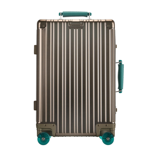 CiorvKuosti行李箱全铝镁合金拉杆箱登机旅行箱大容量女密码箱男