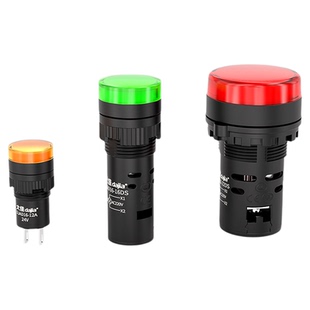 大佳高亮LED信号灯12 16 22mm绿橙红色 高寿命设备工作指示灯220V