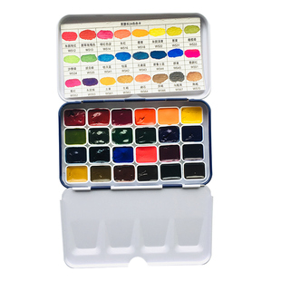 韩国mijello美捷乐固体水彩颜料分装36色金装24单一色素艺术家美术生专用专业水彩绘画工具便携迷你试用套装
