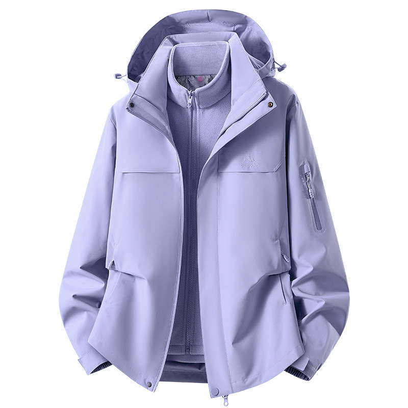 冲锋衣女三合一户外登山服2026新款秋冬季加绒加厚防风保暖男外套