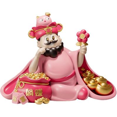 新款躺赚财神爷摆件公司店铺前台高档招财装饰品桌面聚财开业礼物