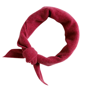 复古美式含羊毛纯色三角巾秋冬针织小围巾脖子保暖护颈椎围脖领巾