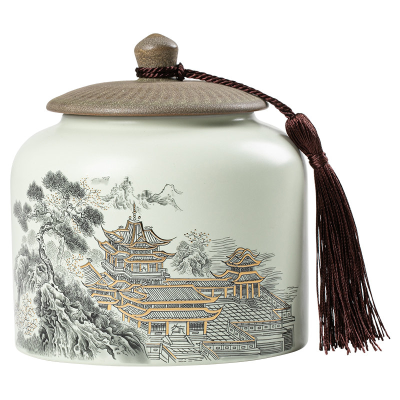 2026新款高档茶叶罐陶瓷茶罐中式国风储存罐密封罐精品储茶罐大号