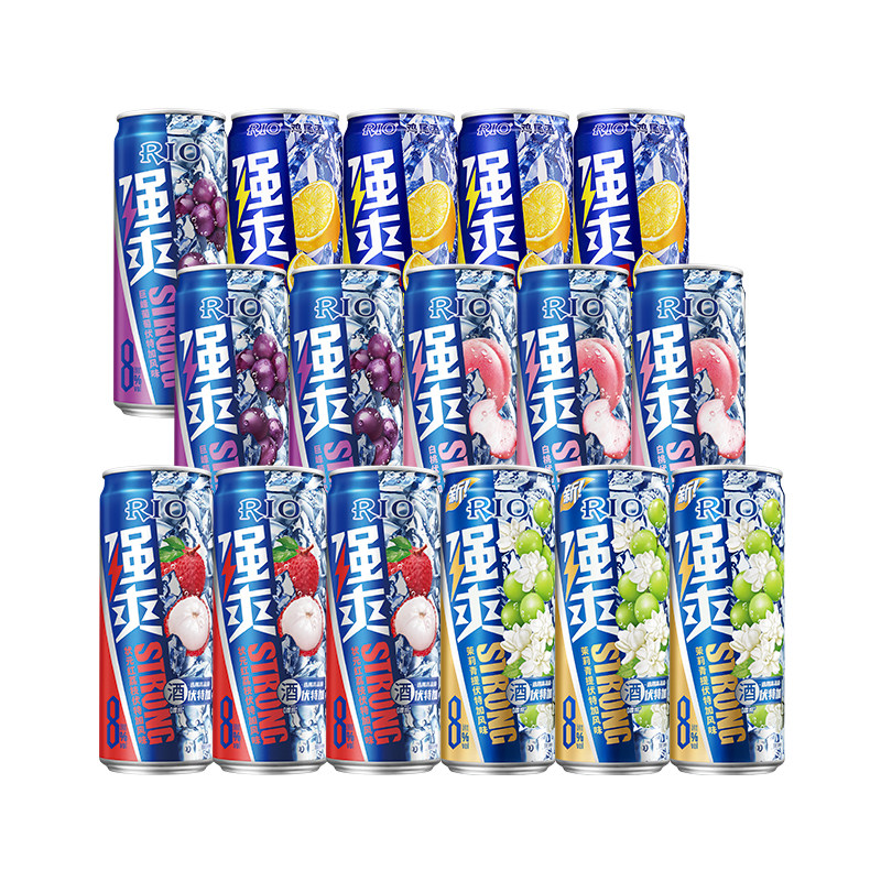 （送杯子两个）锐澳鸡尾酒8度强爽330ml