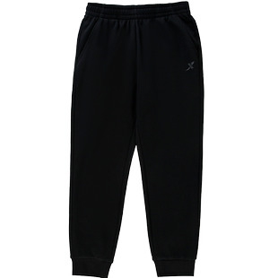 特步运动裤男秋冬款加绒卫裤潮束脚长裤加厚保暖冬季男士直筒裤子