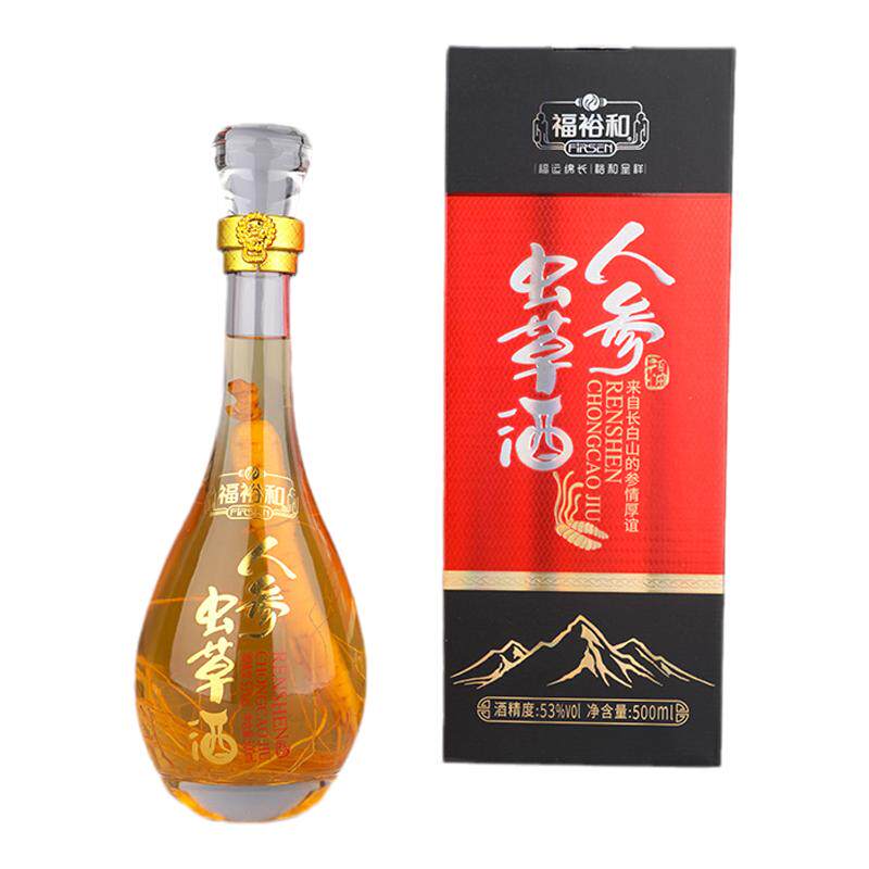 长白山人参虫草酒53°养生酒