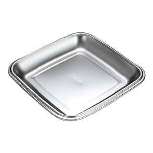 304韩式正方盘小吃盘烧烤盘点心肠粉盘甜品盘烤肉盘餐碟火锅菜盘