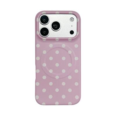适用于iPhone小众波点磁吸手机壳