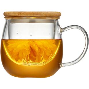 美斯尼玻璃杯茶水分离泡茶杯办公室专用耐高温水杯男女士新款杯子