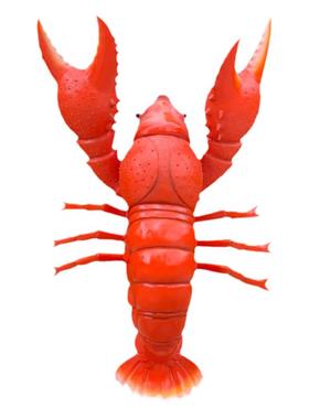 玻璃钢仿真发光龙虾雕塑招牌餐厅大排档门头螃蟹迎宾装饰模型摆件