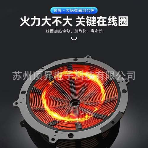 双灶大小组合酒店抛炒炉 煮面烧汤大锅灶 厨房设备商用电磁炉