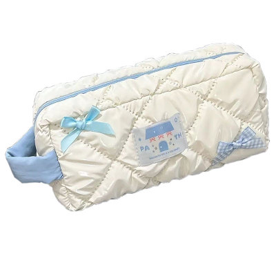 超好看的笔袋设计感小众奶呼呼高颜值ins风2025新款网红爆款初中女生蓝色蝴蝶结芭蕾风大容量铅笔文具盒笔盒