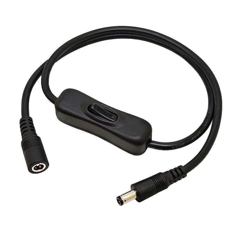 带开关DC公母头延长线5.5*2.1/2.5mm兼容直流电12V24VLED灯电源线