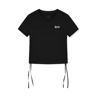 乔丹收腰短款T恤衫女2026夏季新款女士纯色透气纯棉休闲百搭短袖