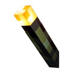 我的世界火把灯正版周边手办模型mc发光玩具像素火炬灯小夜灯