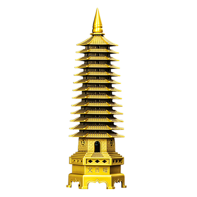 全铜文昌塔摆件13层黄铜制纯铜十三层书房2025男女孩学生桌面大号