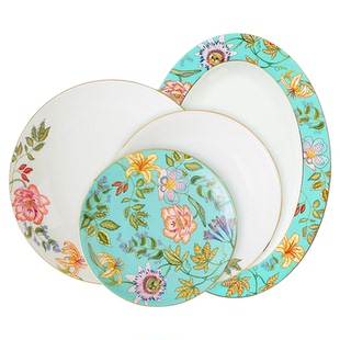 永丰源 春暖花开餐具散件 陶瓷菜盘鱼盘汤盘 中式家用 安全包装