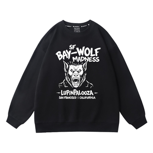 美剧星期三Wednesday小狼女亚当斯一家周边男女圆领卫衣无帽衣服