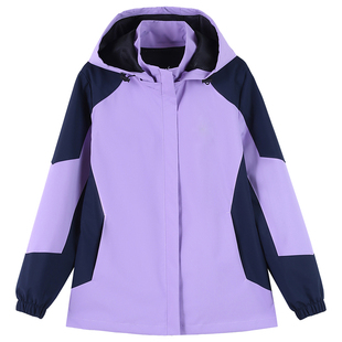 户外春秋冲锋衣外套女款2026新款洋气防风防水薄款休闲登山服上衣