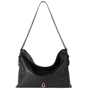 BAMPO半坡绵绵包大号 头层牛皮托特包斜挎女新款大容量慵懒单肩包