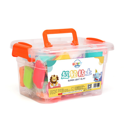 带收纳箱36色超轻粘土无毒彩泥