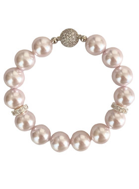 西大班深海澳母贝珍珠手链曼塔玫瑰粉紫色手串法式轻奢高级感手饰