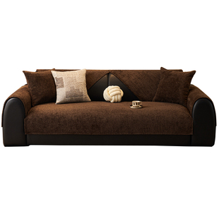 复古风毛绒沙发垫2026新款秋冬季加厚沙发盖布皮沙发专用防滑坐垫