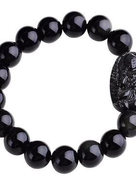 黑曜石手链平安聚财吉祥物男女本命佛守护神护身十二2026马年手串