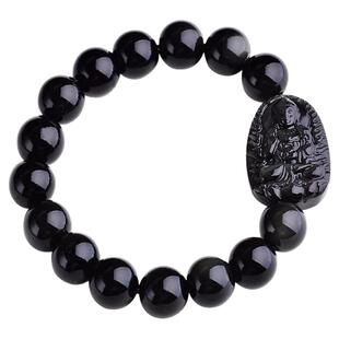 黑曜石手链平安聚财吉祥物男女本命佛守护神护身十二2026马年手串