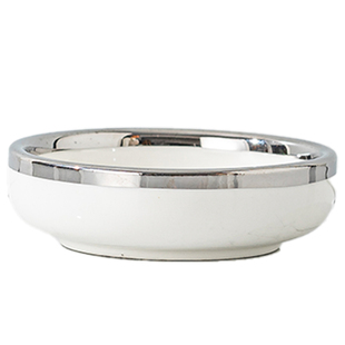 银边味碟创意电镀陶瓷碟配料碟小菜碟泡菜碟子家用简约醋碟辣椒碟